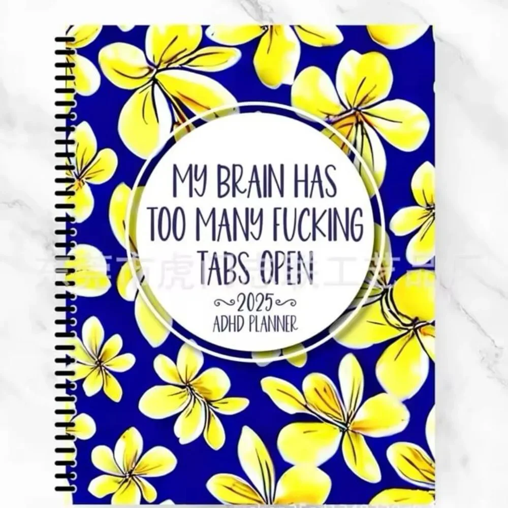 abigail&bleu 2025 “My Brain Has To Many Tabs Open” Funny Adult Daily ADHD Book